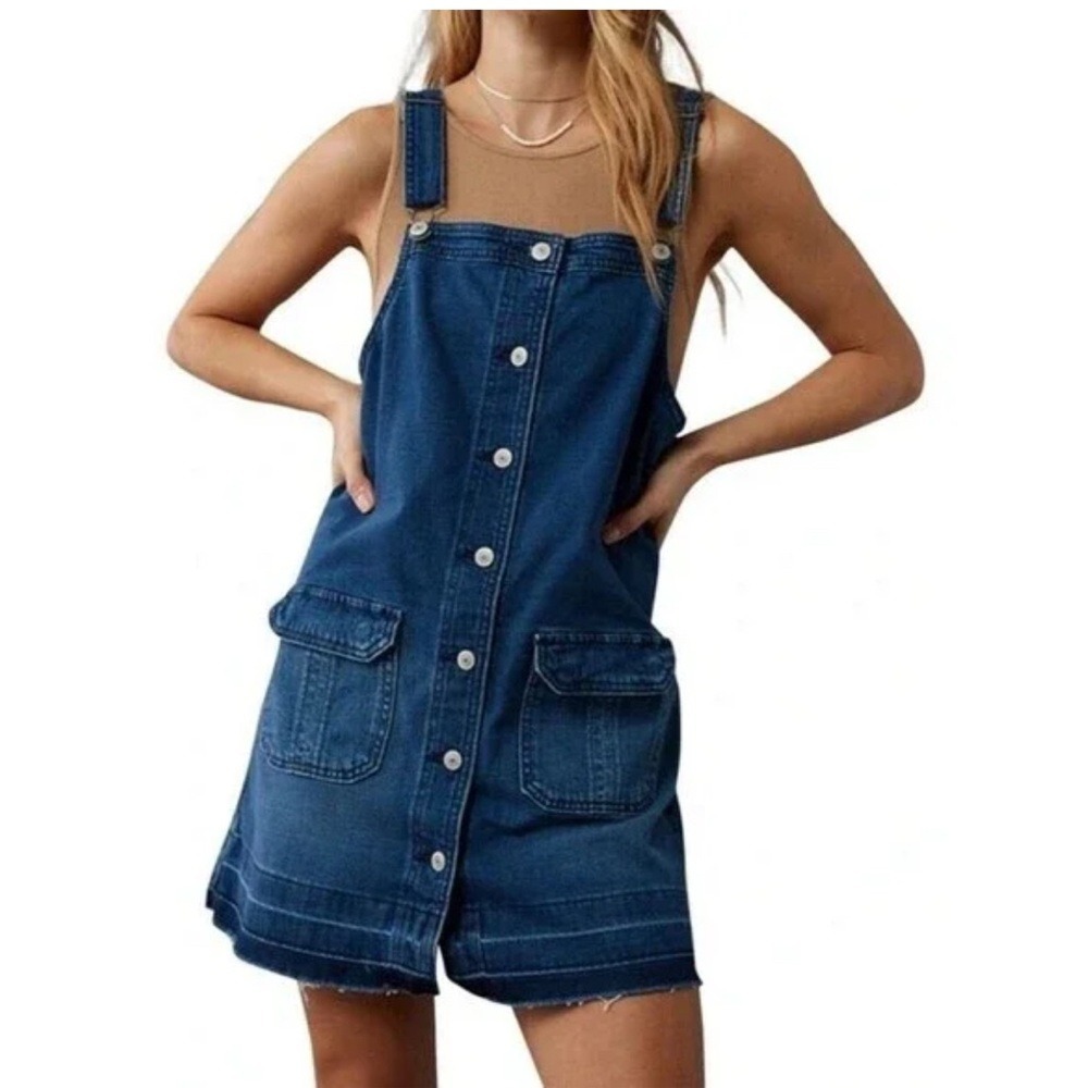 American Eagle Jumper Denim Dress Overall Size S
